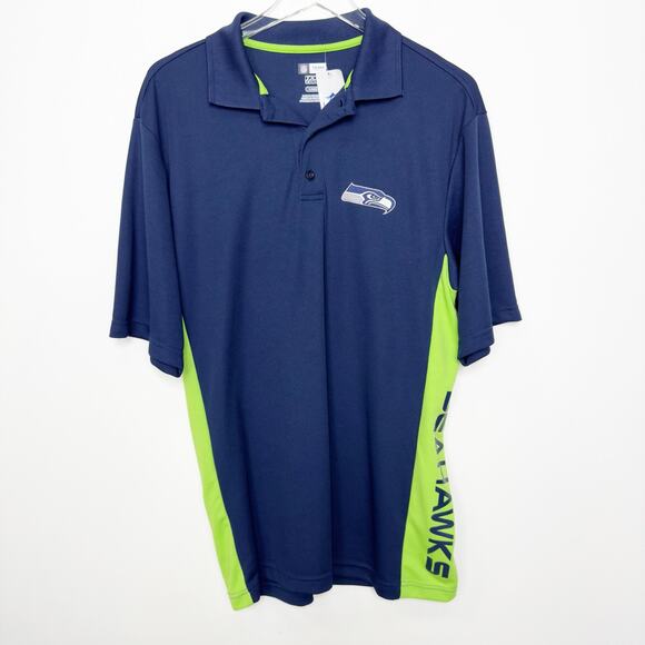 NWT Seattle Seahawks Polo Shirt L - Picture 1 of 6